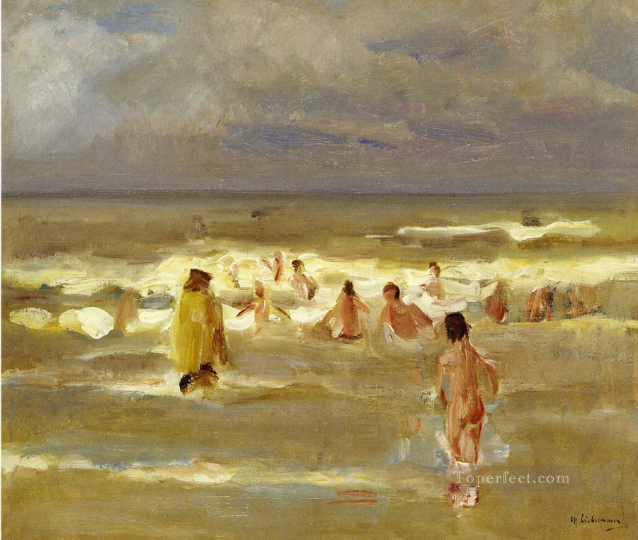 Bañando a los niños 1907 Max Liebermann Impresionismo alemán Pintura al óleo